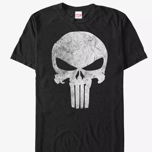 Marvel Punisher distressed Skull T-Shirt goth marvel comic book black small